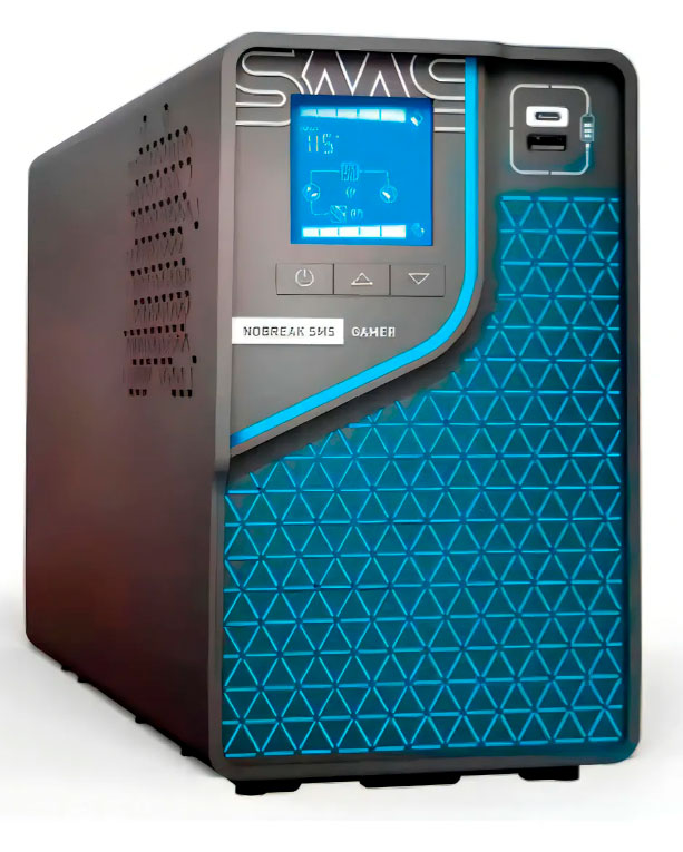 No break SMS Gamer PRO Interativo 2000VA Bivolt com 8 Tomadas — peça para conserto de portão automático