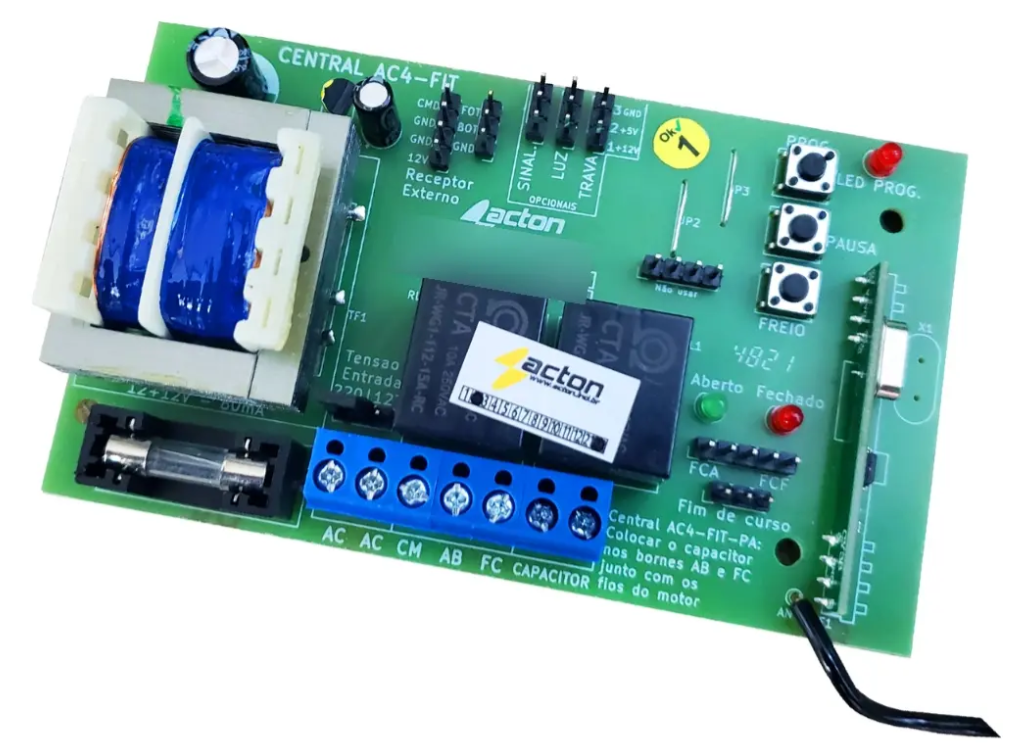 Placa Central Universal Motor Portão Acton Ppa Garen Rcg Seg — peça para conserto de portão automático
